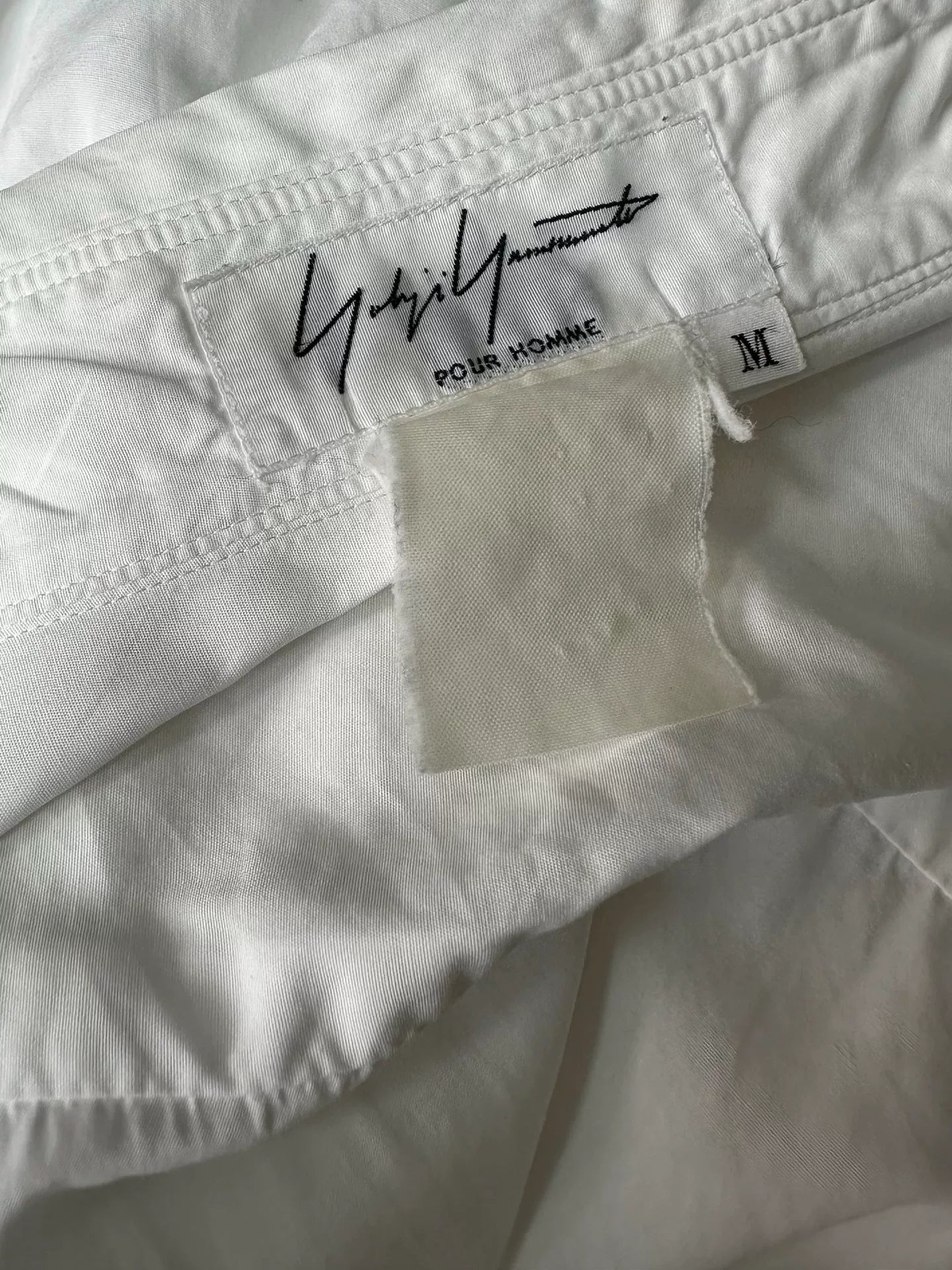 yohji yamamoto white cotton shirt