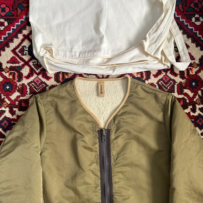 visvim iris liner jacket in khaki green