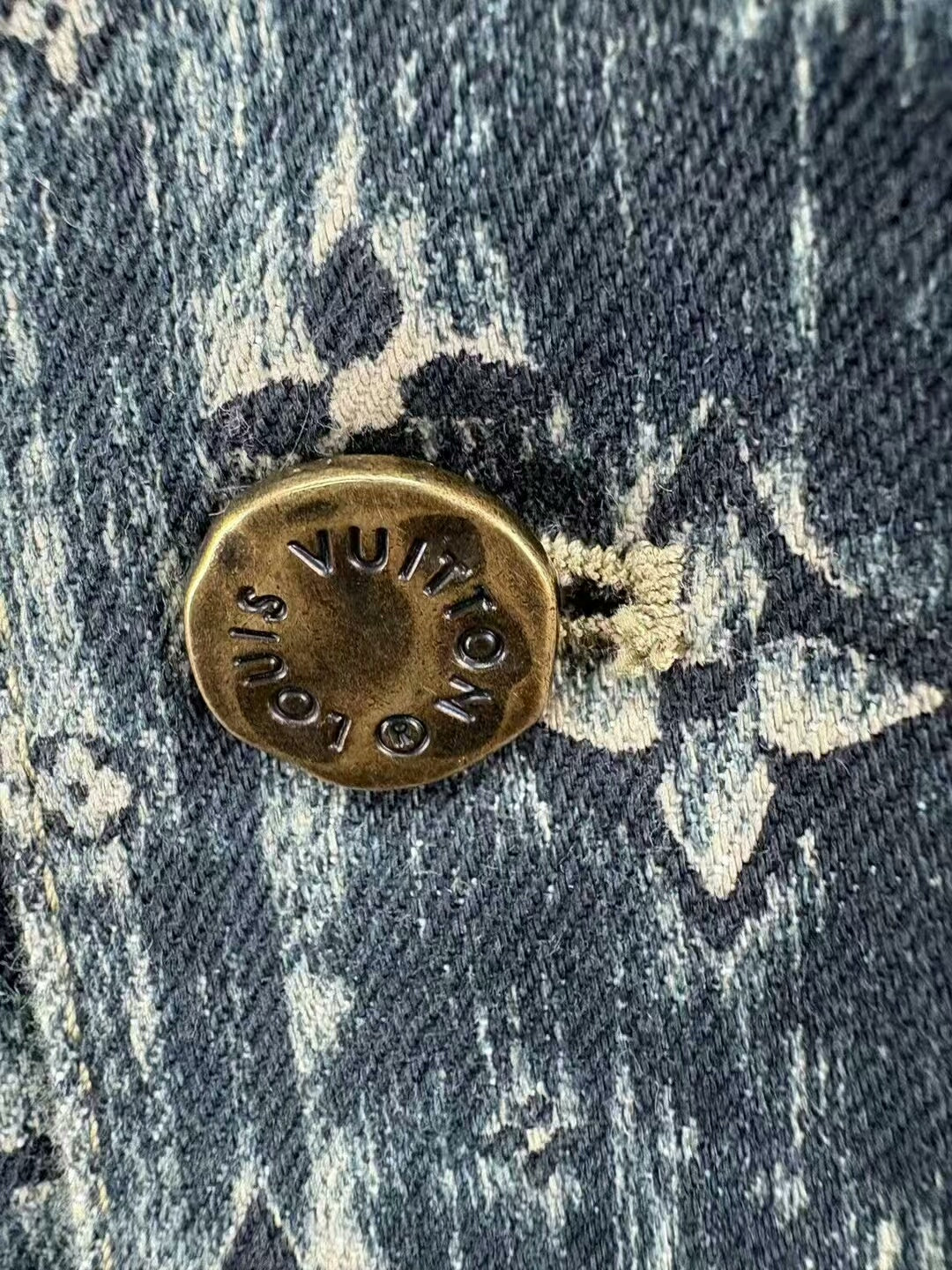 louis vuitton denim jacket with all-over print