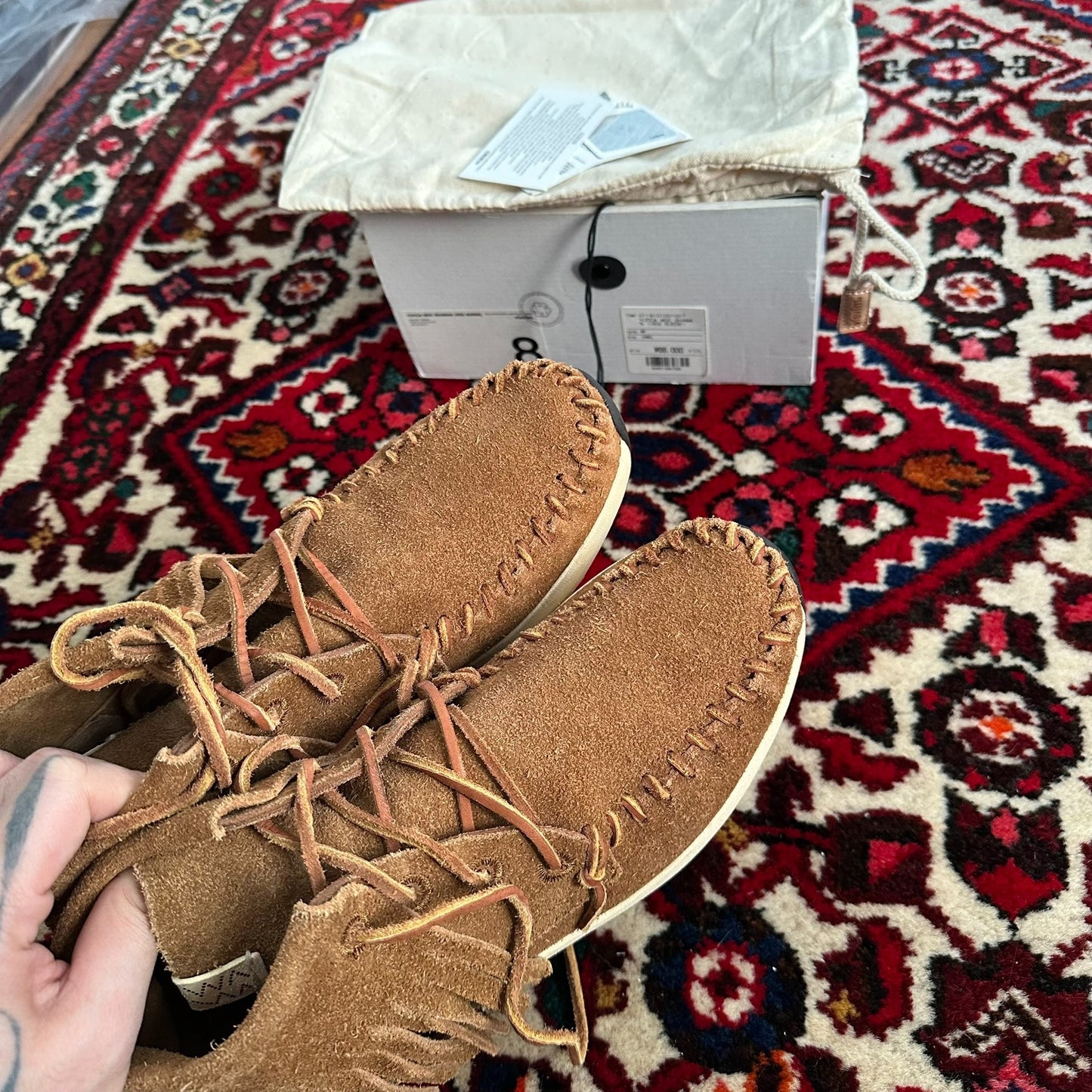 VISVIM 18SS YUCCA MOC SHAMAN VEG SUEDE US8
