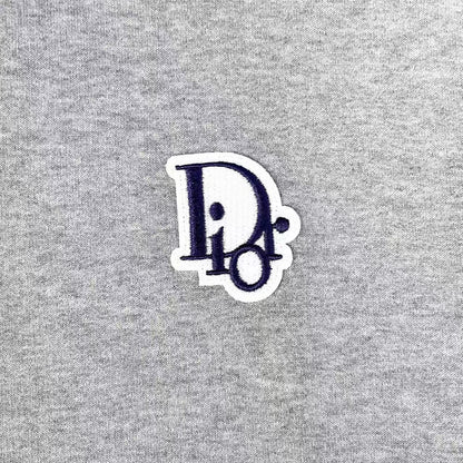 Dior Gray Logo Hoodie with Embroidery
