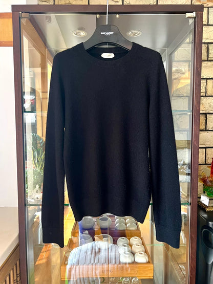 black cashmere sweater by saint laurent