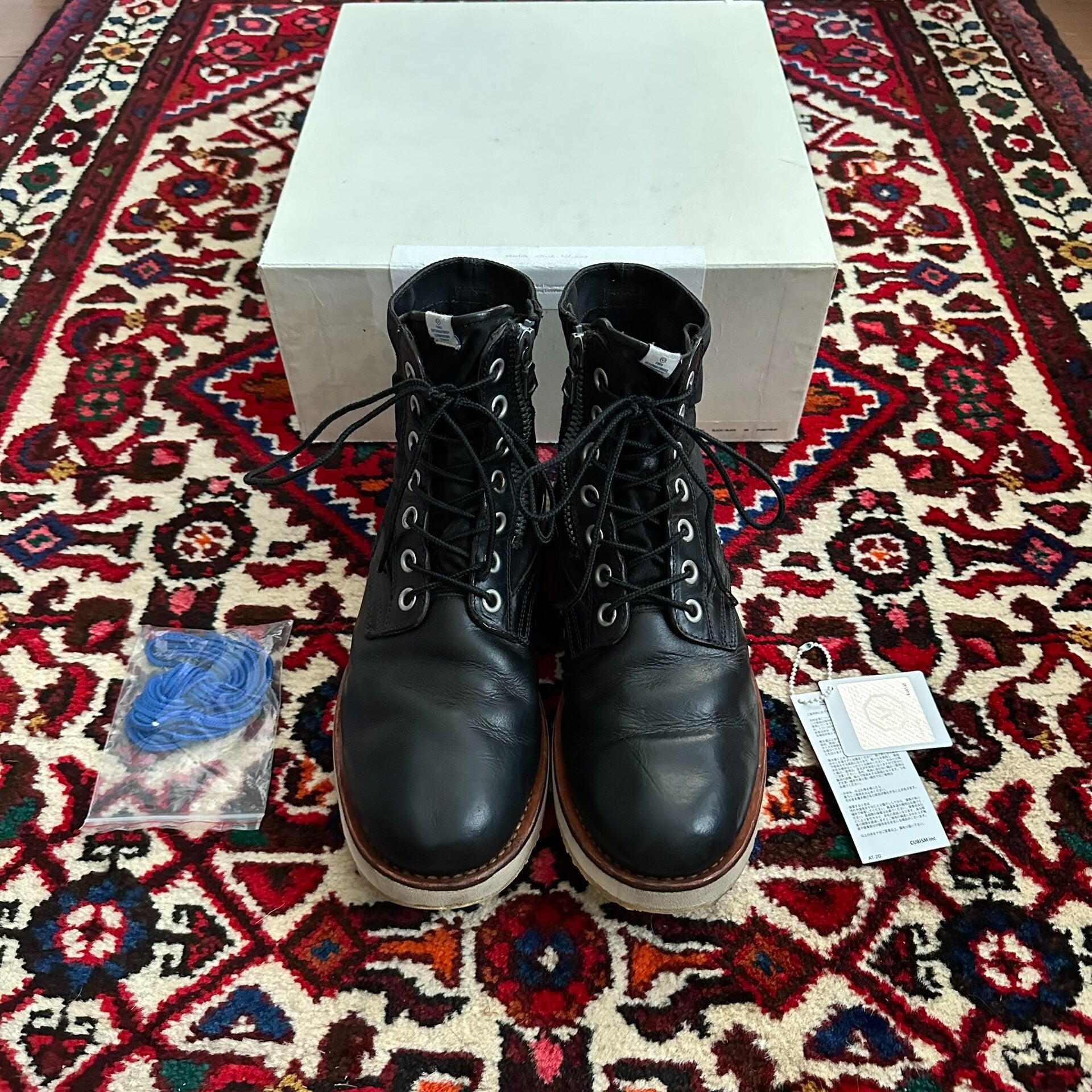 Visvim 7-Hole Black Boots Size 9