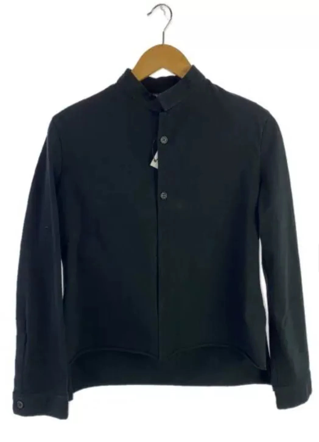 Black Buttoned Collar Jacket by Y's bis