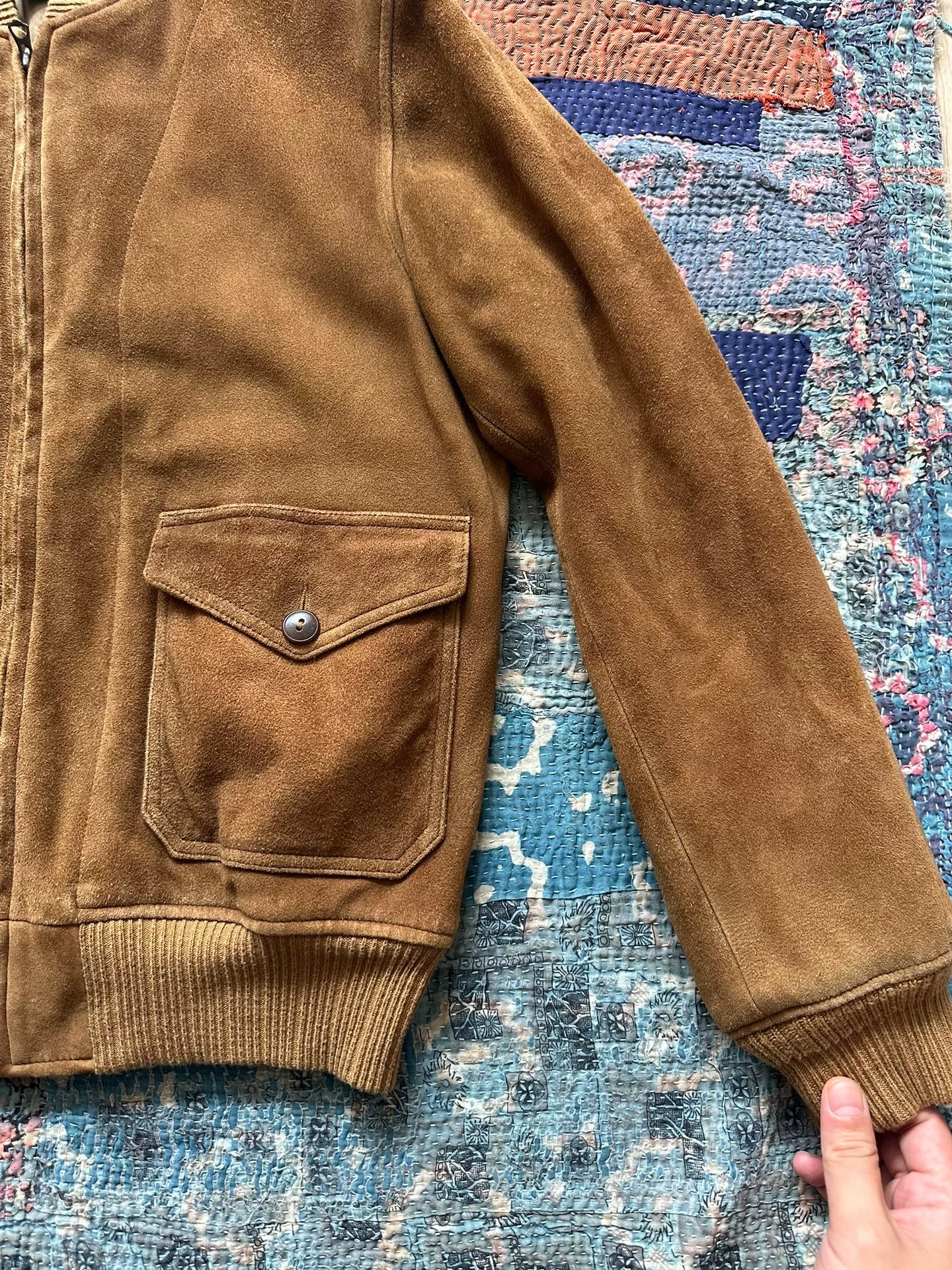 rrl deer skin leather jacket size M