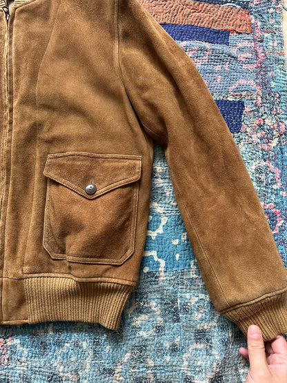 rrl deer skin leather jacket size M