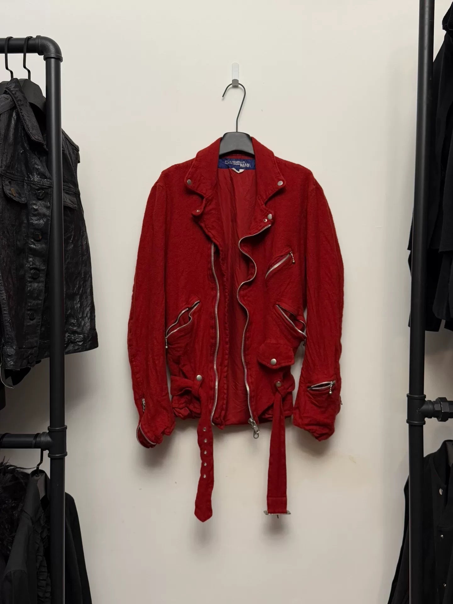 red wool jacket by Junya Watanabe