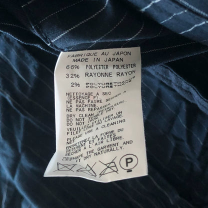 yohji yamamoto striped wrinkled suit jacket
