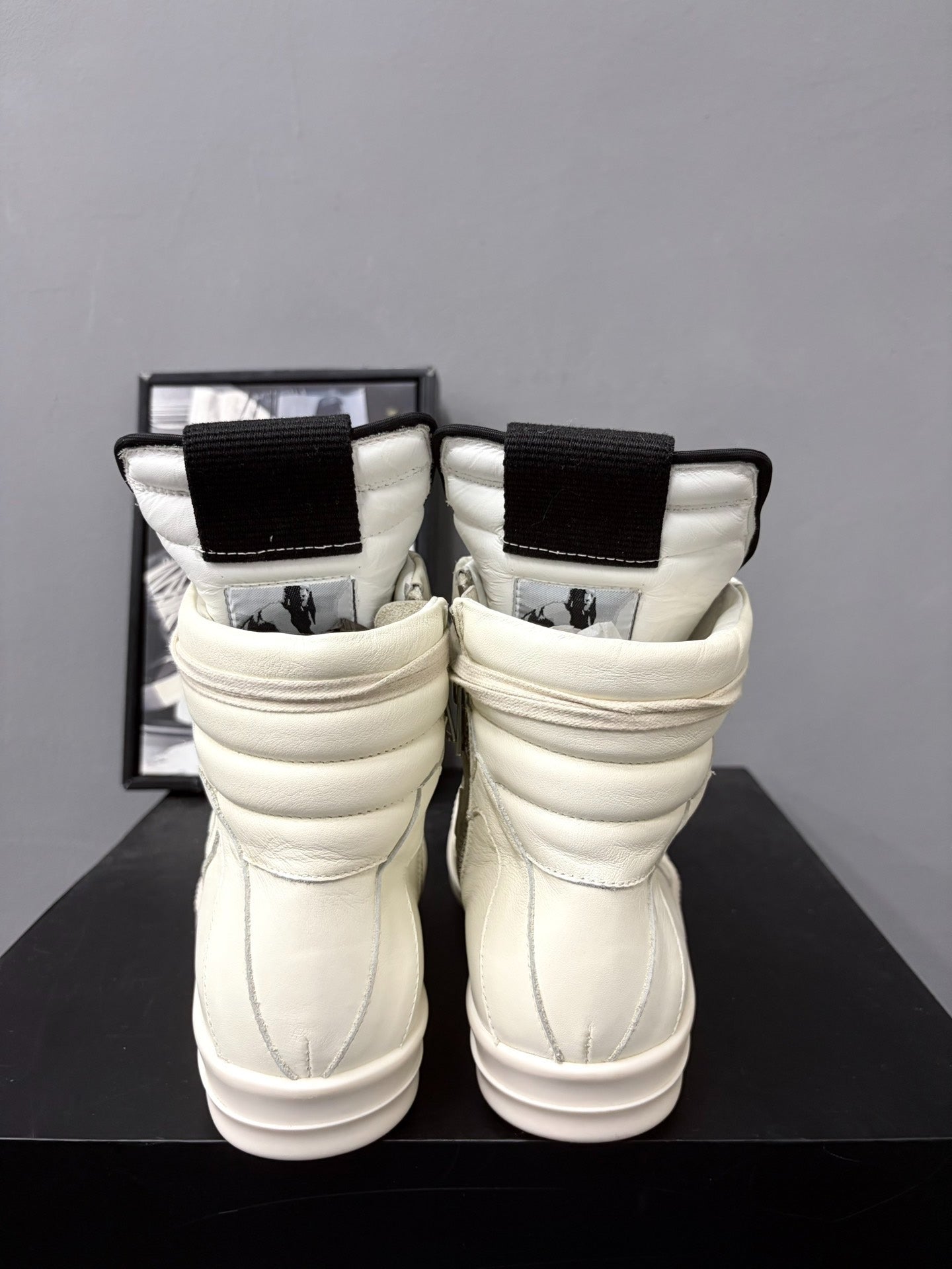 Rick Owens Geobasket White Leather High-Top