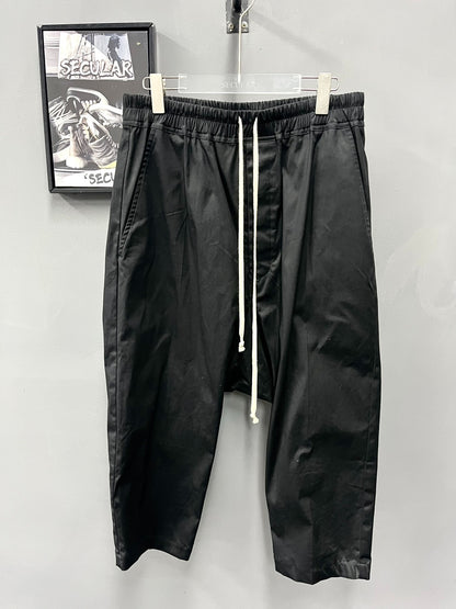 Rick Owens Main Line Cropped Black Pants