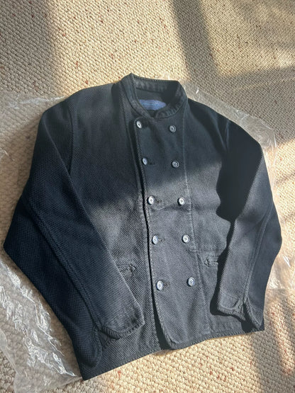 classic double-breasted jacket in navy blue