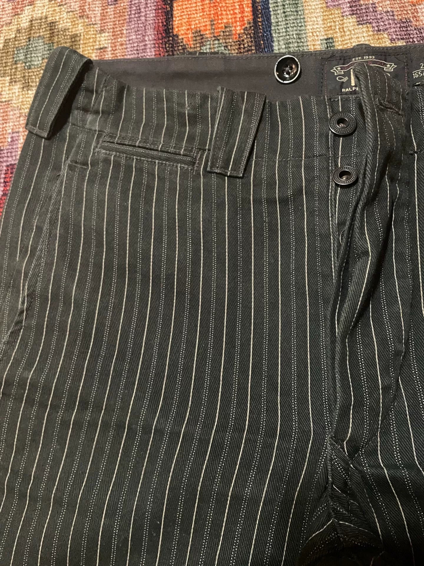RRL Rare Depp Washed Striped Cargo Pants