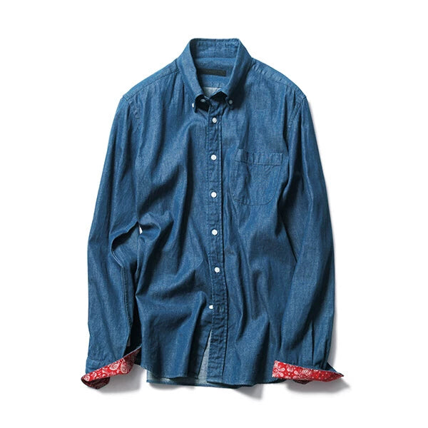 sophnet denim bandana button-up shirt