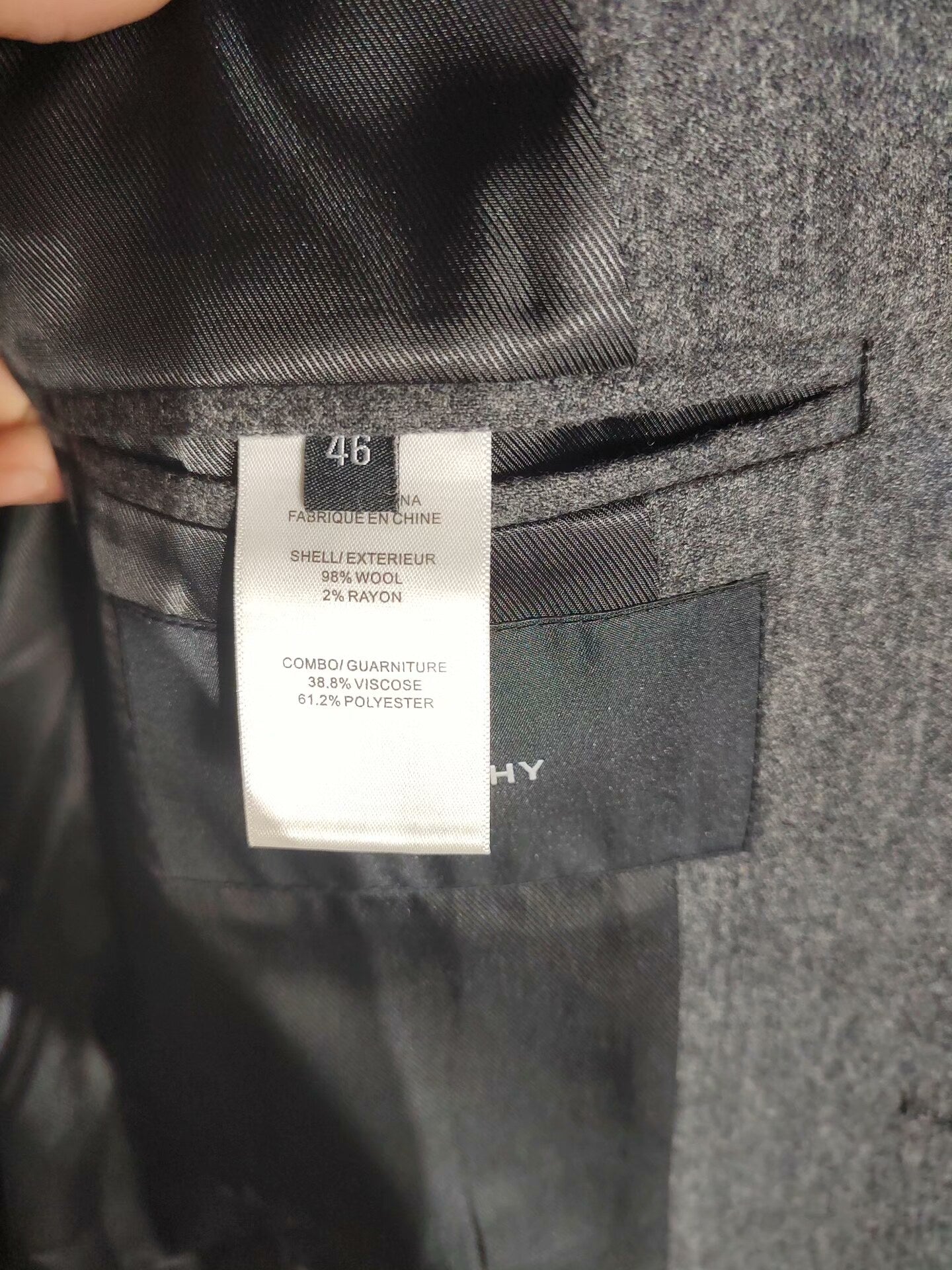 Givenchy Gray Wool Suit Jacket