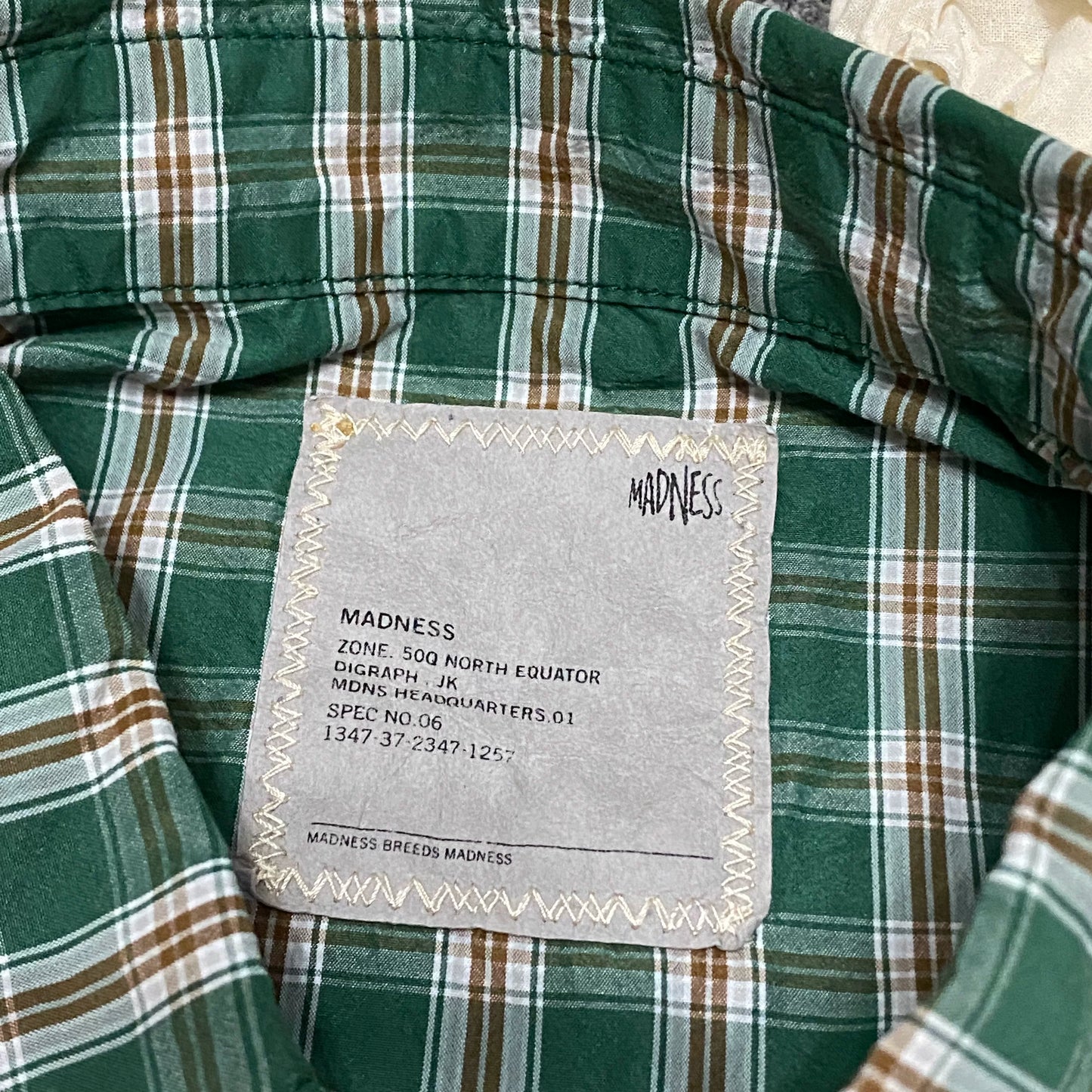 MADNESS 24SS Made in Japan Washed Plaid Shirt