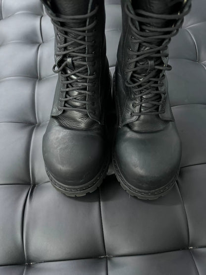 Balenciaga Stomper Black Lace-Up Boots