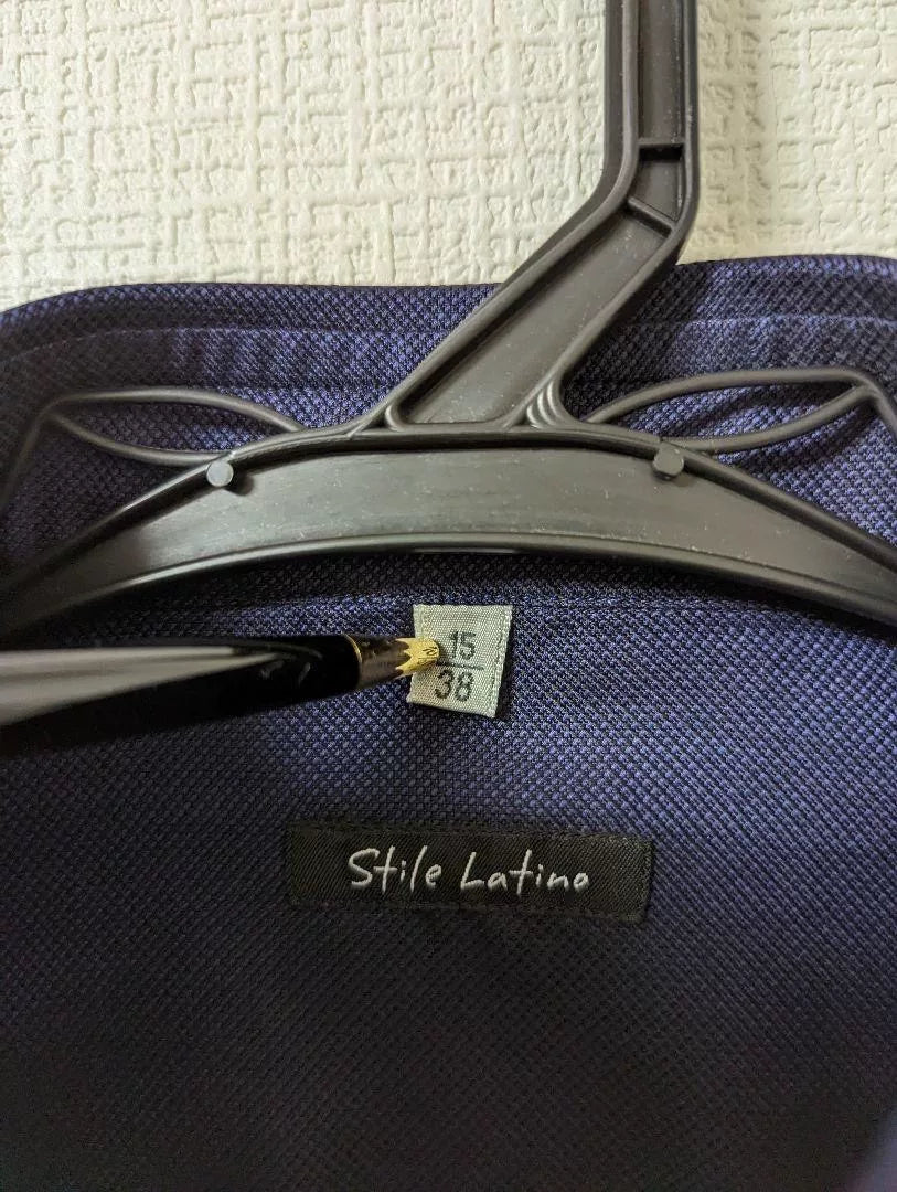 navy long sleeve shirt by stile latino