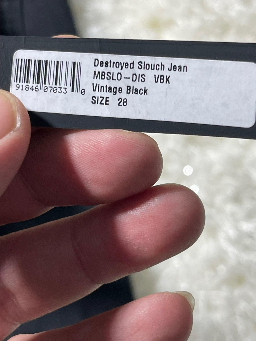 amiri destroyed slouch jeans in black