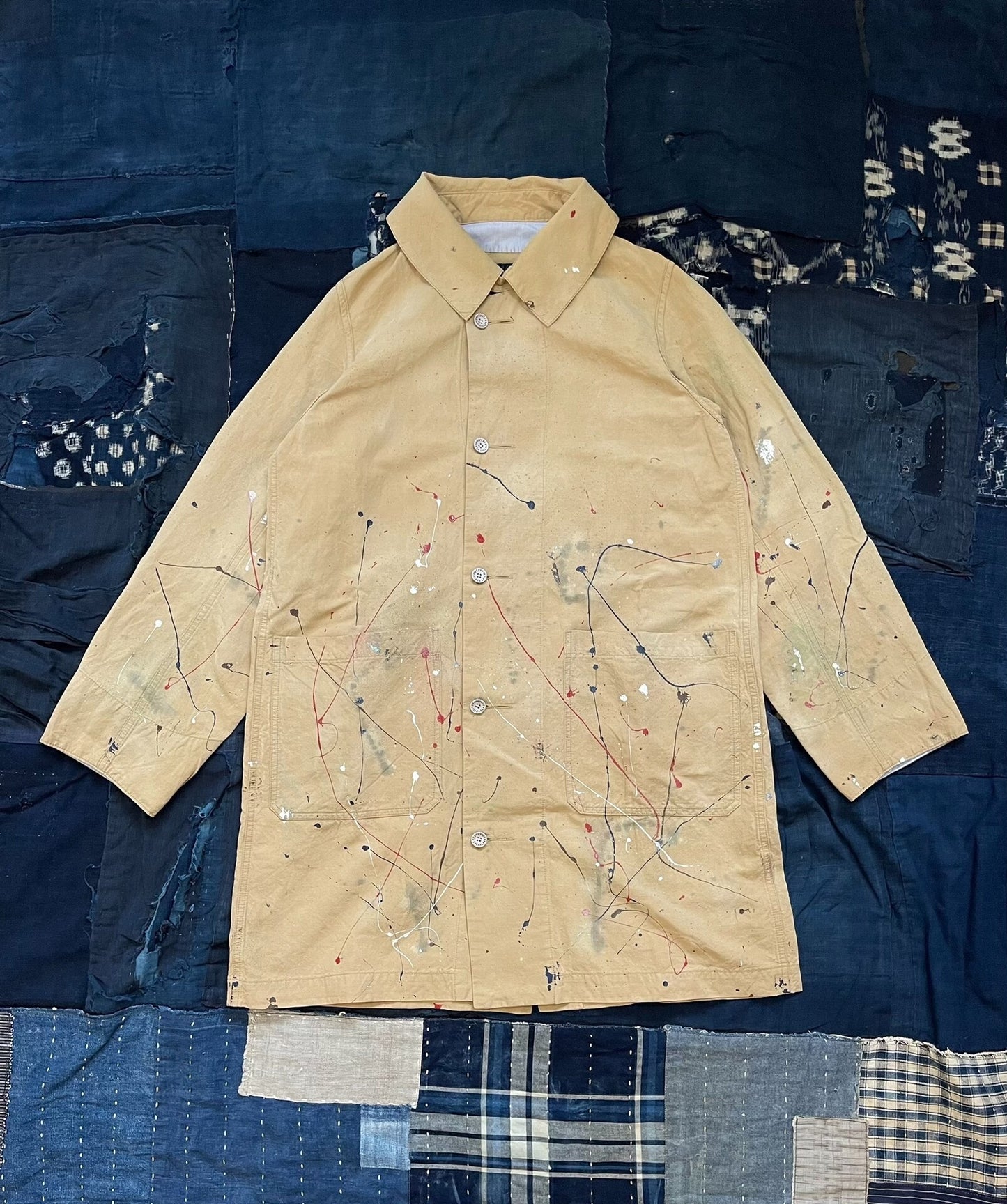 VISVIM 18AW Grease Monkey Paint Splatter Coat