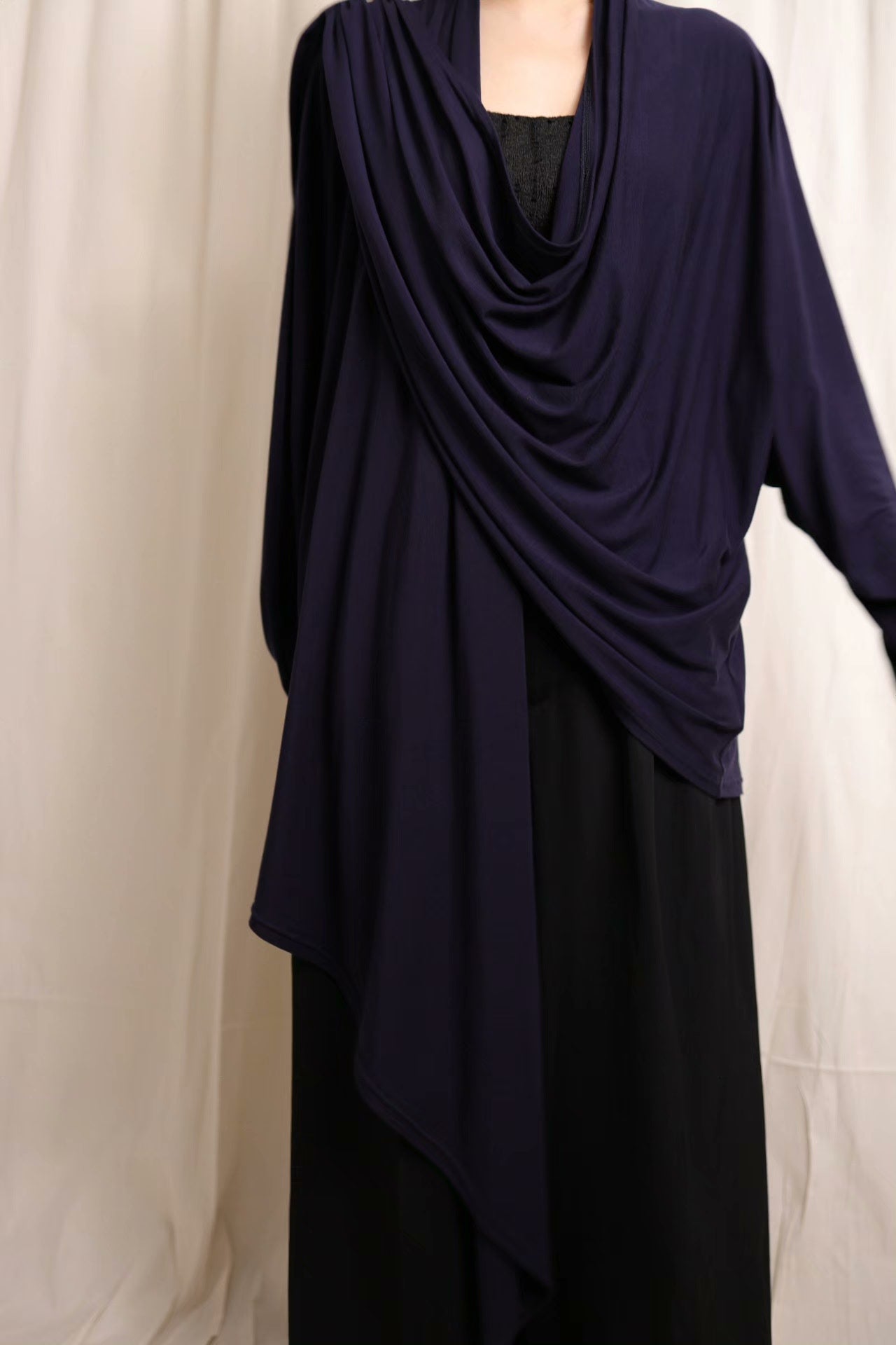 B Yohji Yamamoto Drape Collar Cardigan