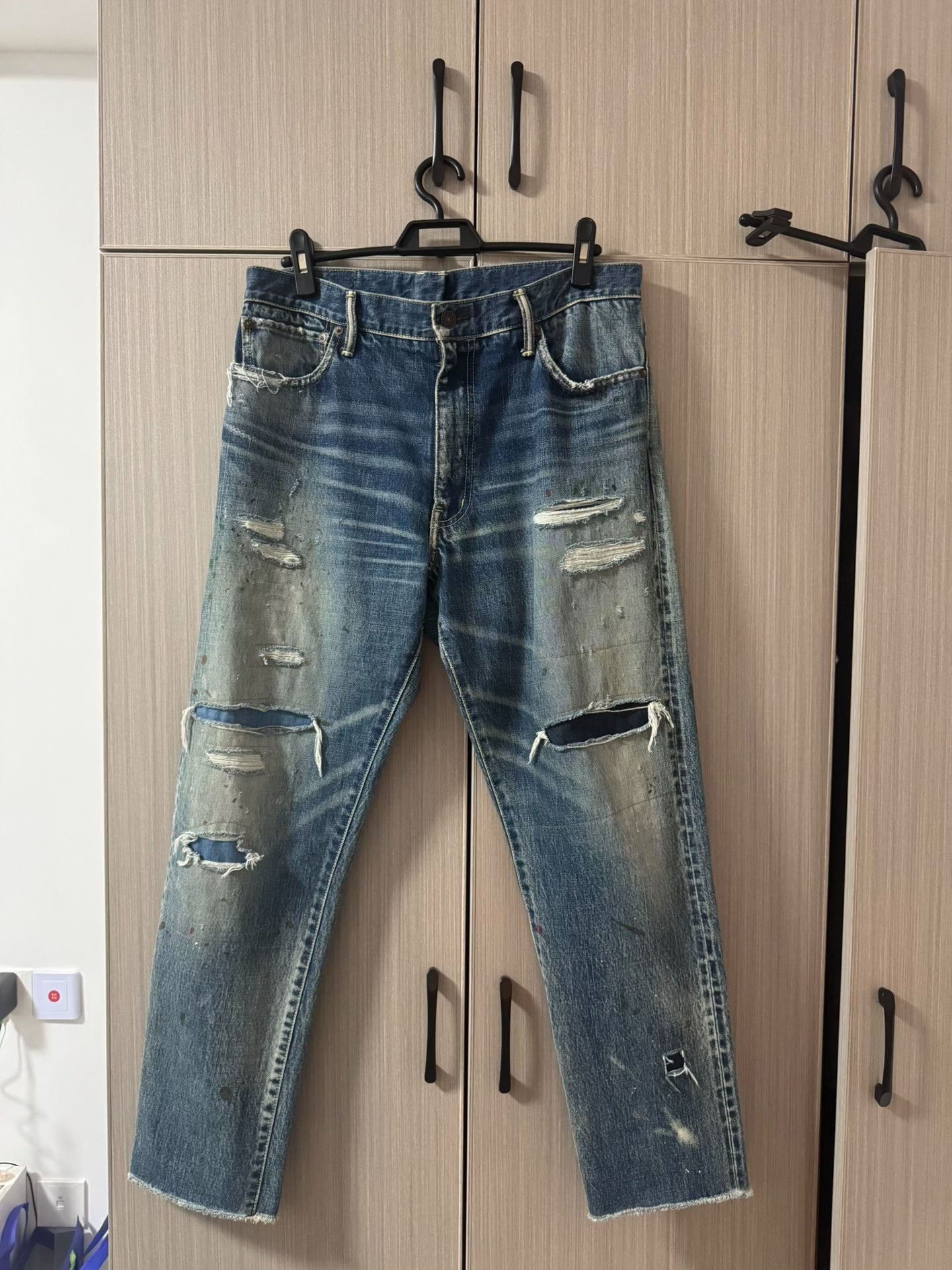 visvim journeyman crash jeans 20ss