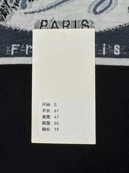 Dior Black Stamp Graphic Short Sleeve T-Shirt