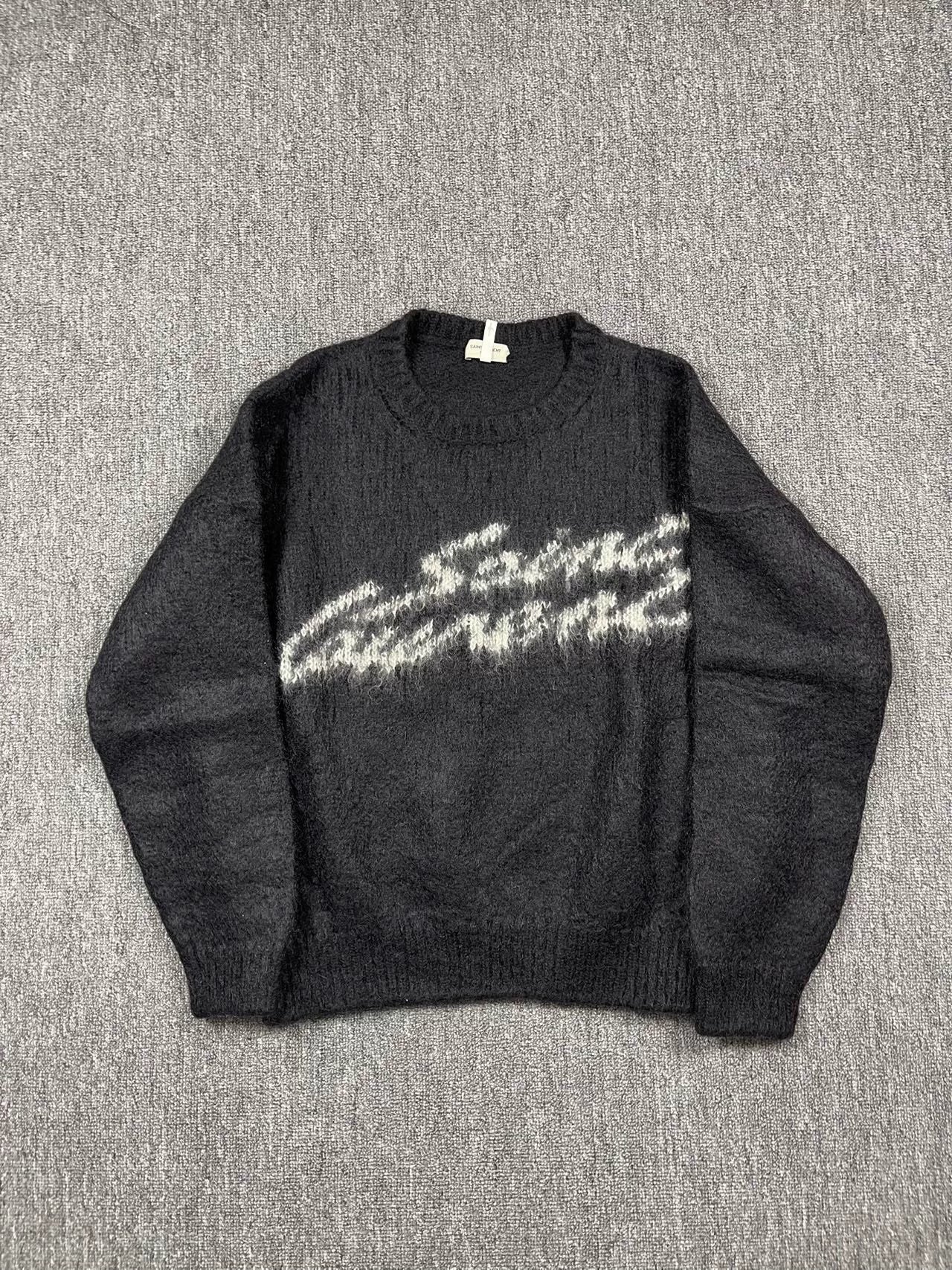 Saint Laurent FW22 Letter Jacquard Sweater