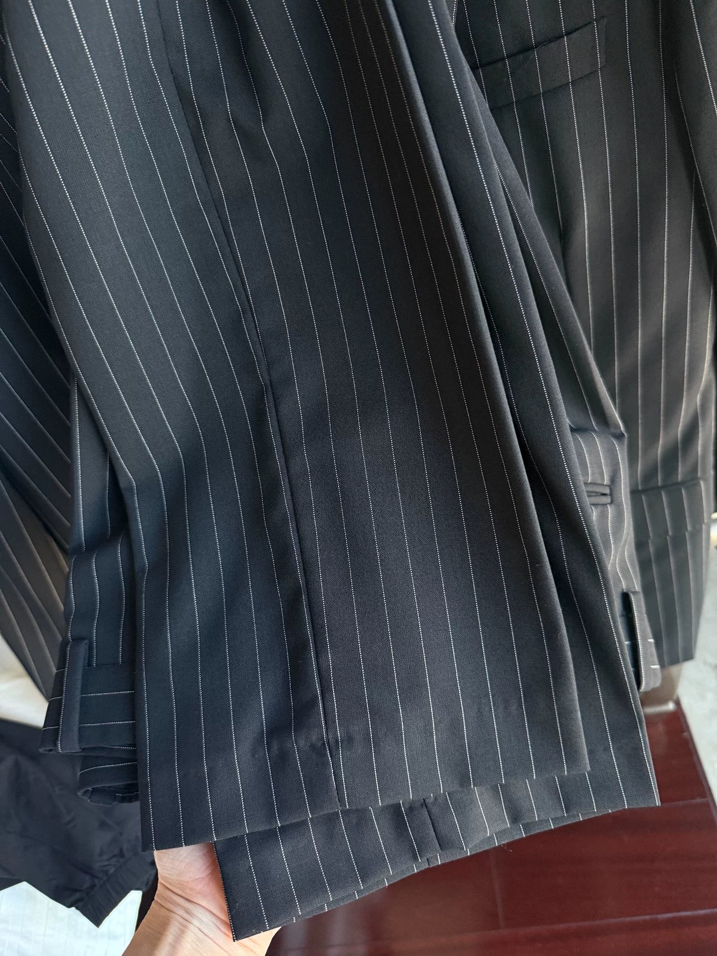 Saint Laurent Dark Gray Pinstripe Suit
