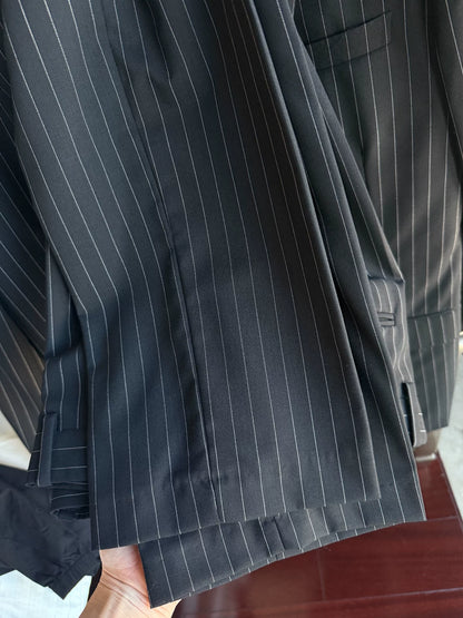 Saint Laurent Dark Gray Pinstripe Suit