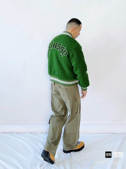 stussy fw22 casentino wool varsity jacket