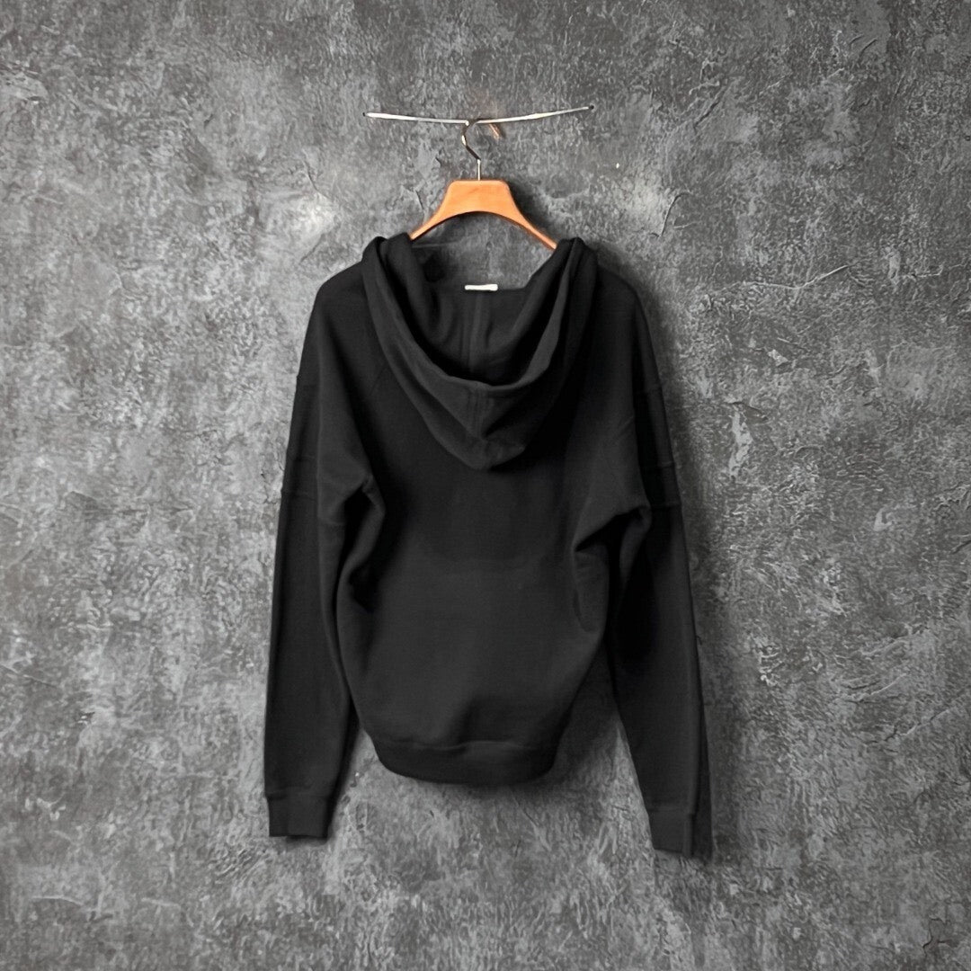 Saint Laurent Black Cotton Hoodie