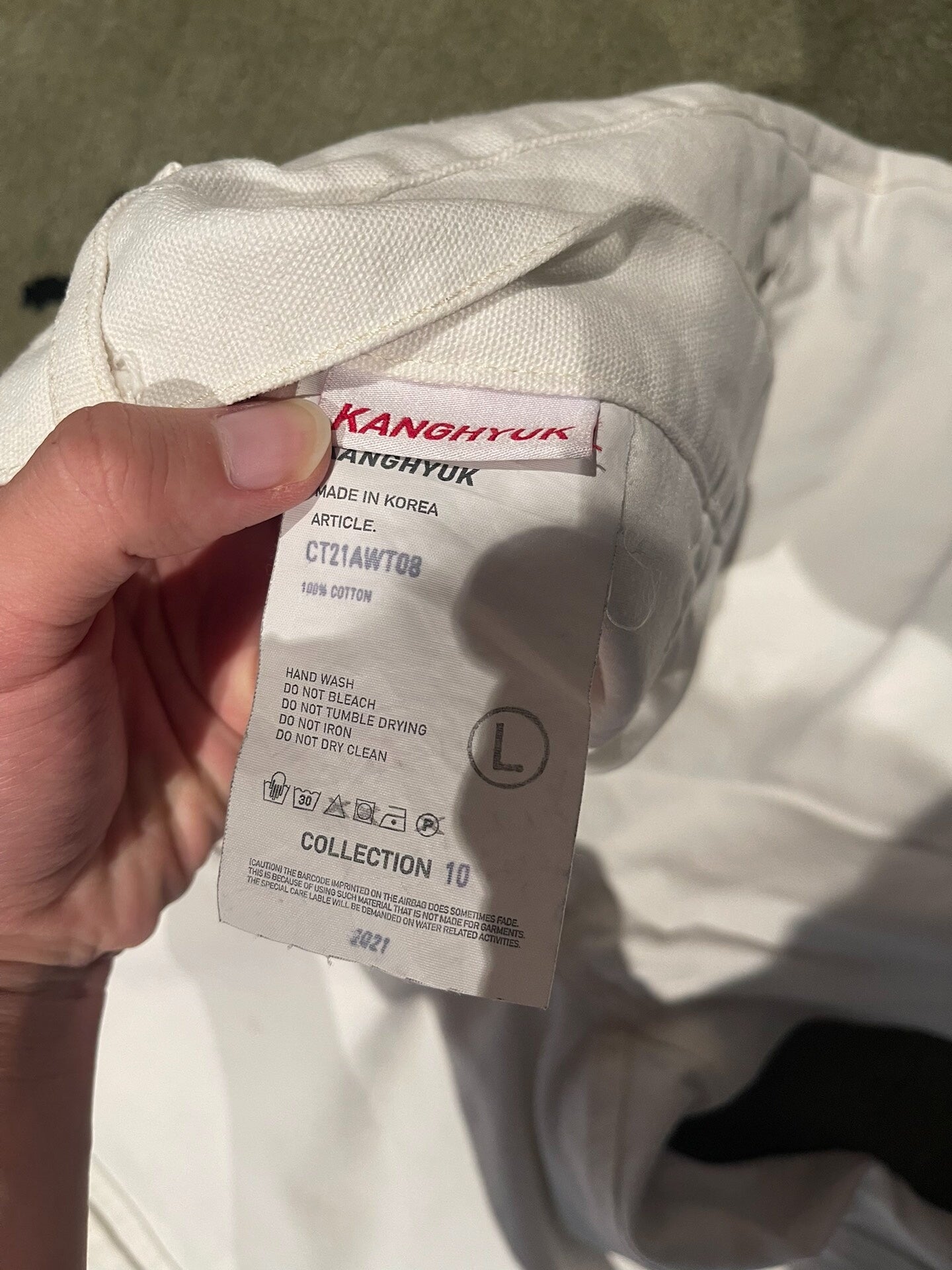 kanghyuk 2021 denim pants with unique design