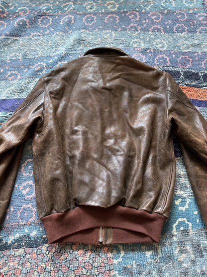 rrl a2 vintage leather jacket