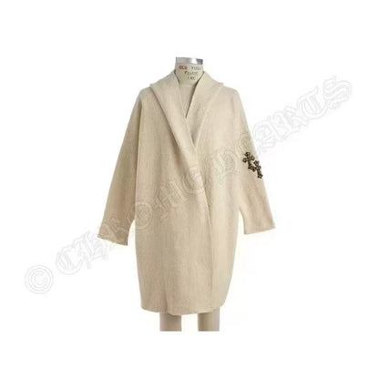 Chrome Hearts Leopard Cross Cashmere Coat