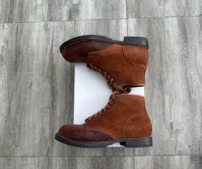 visvim brigadier boots with leather detailing