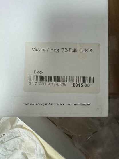 visvim black 7-hole military boots size 9