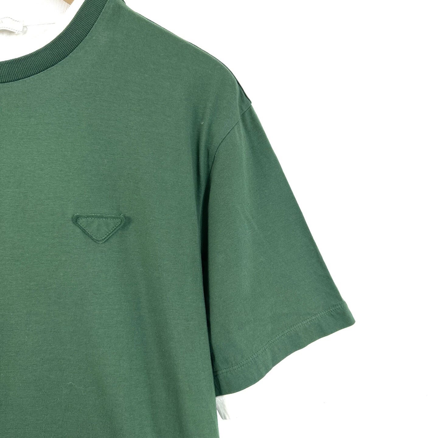 Prada 2024 SS Green Fake Two-Piece Short Sleeve