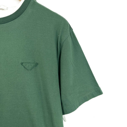 Prada 2024 SS Green Fake Two-Piece Short Sleeve