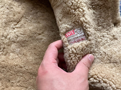 levis vintage suede shearling coat