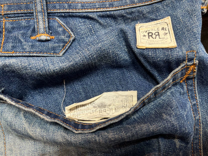 distressed double rl workwear denim pants