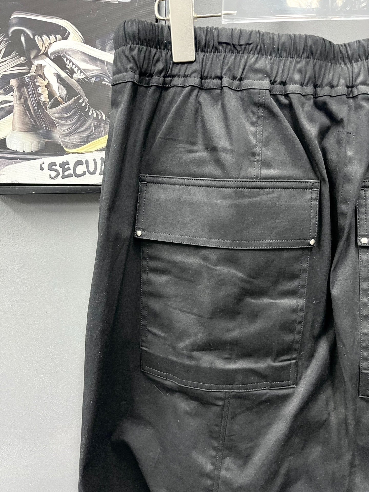 Rick Owens Main Line Cropped Black Pants