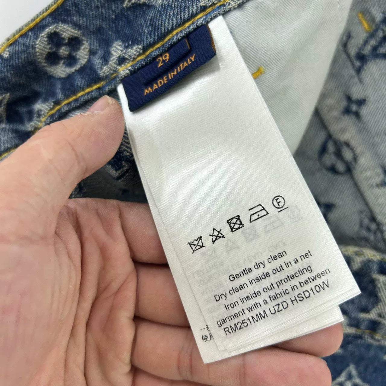 lv denim pants classic style