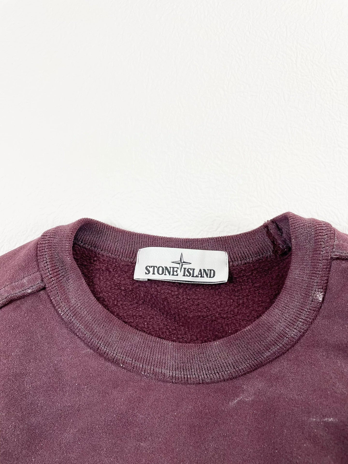 stone island purple frost effect sweatshirt