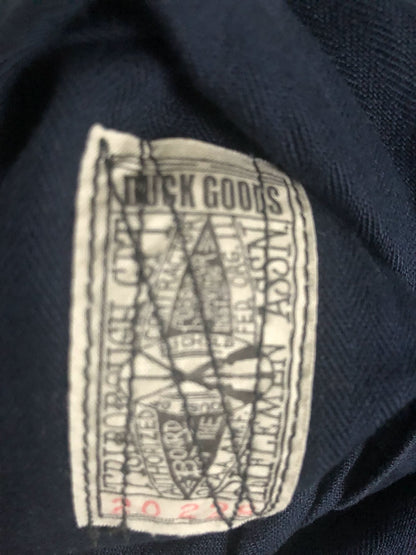 vintage blue work pants with unique details
