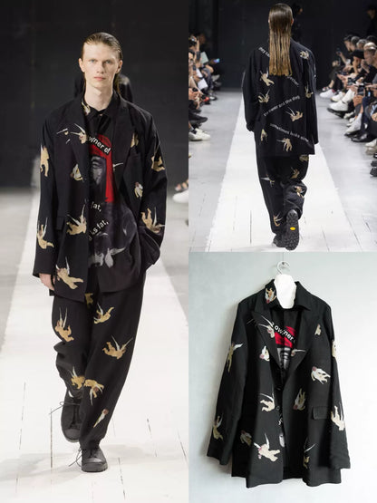 Yohji Yamamoto 24SS Dog & Man Silk Shirt