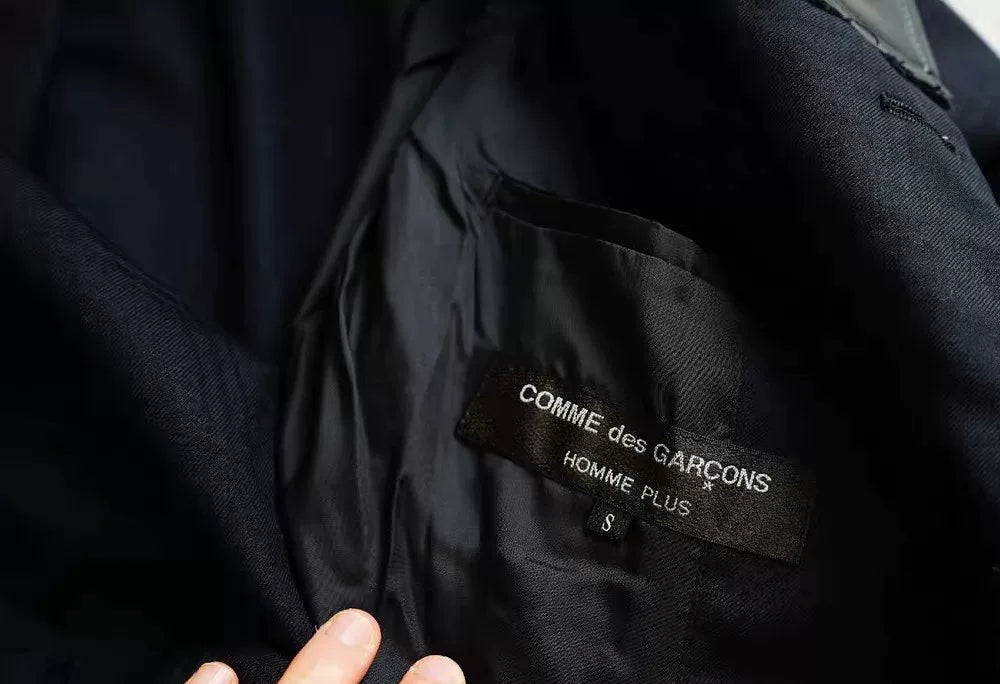 Comme des Garcons Leather Collar Spliced Blazer