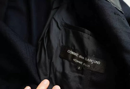 Comme des Garcons Leather Collar Spliced Blazer