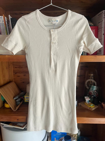 vintage henley short sleeve shirt
