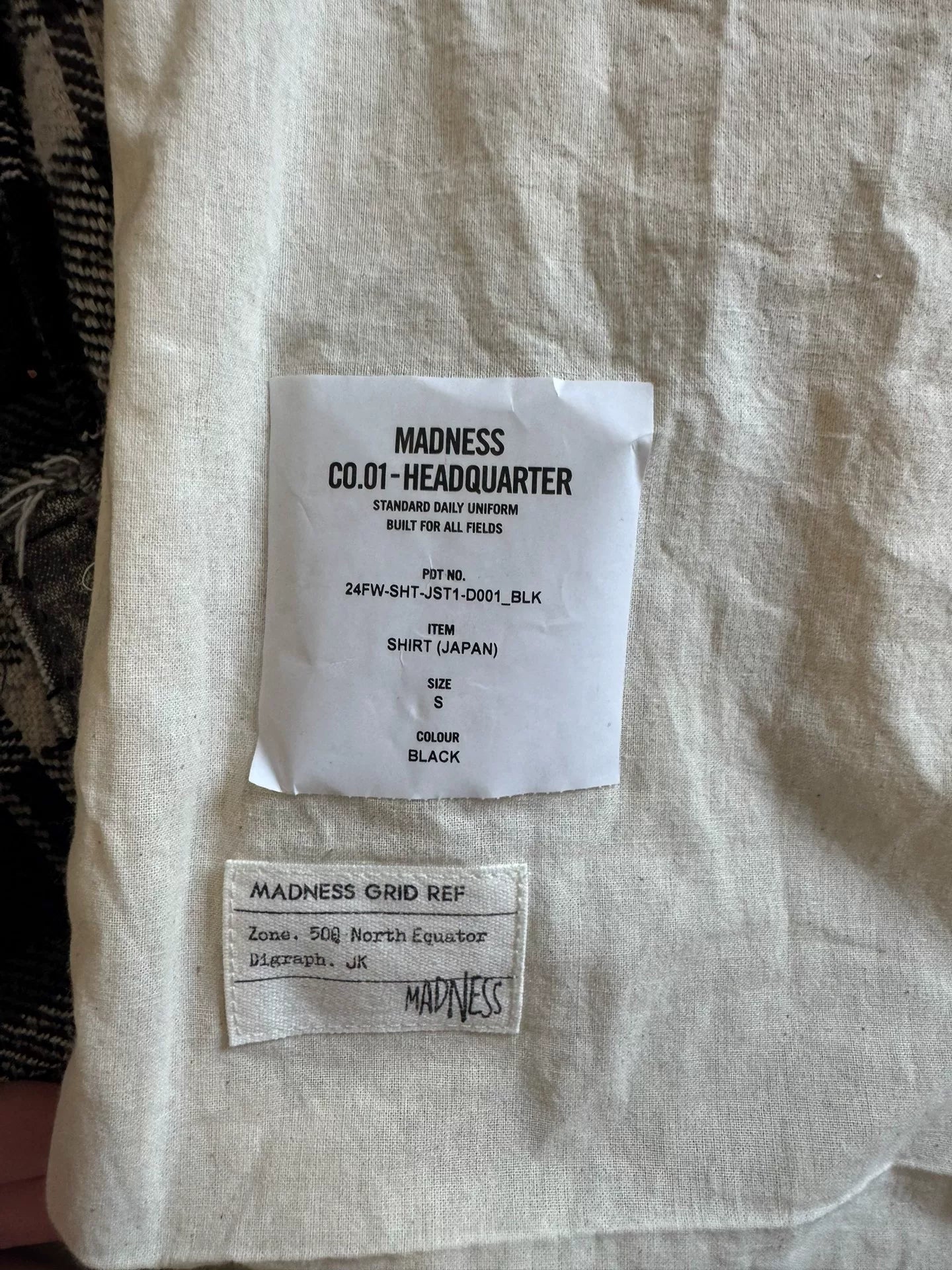 Madness 24FW Black White Plaid Shirt