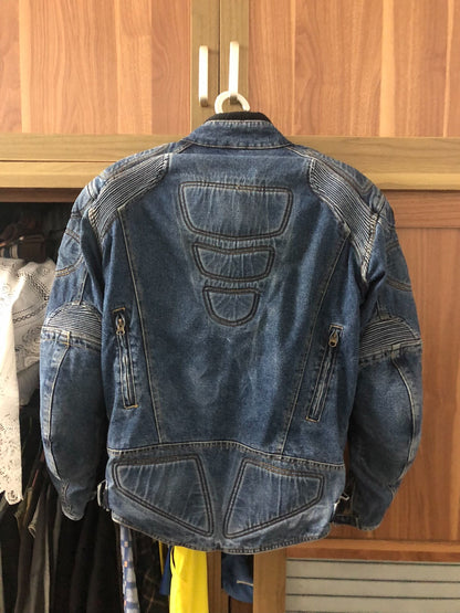 vintage motorcycle denim jacket from 90s
